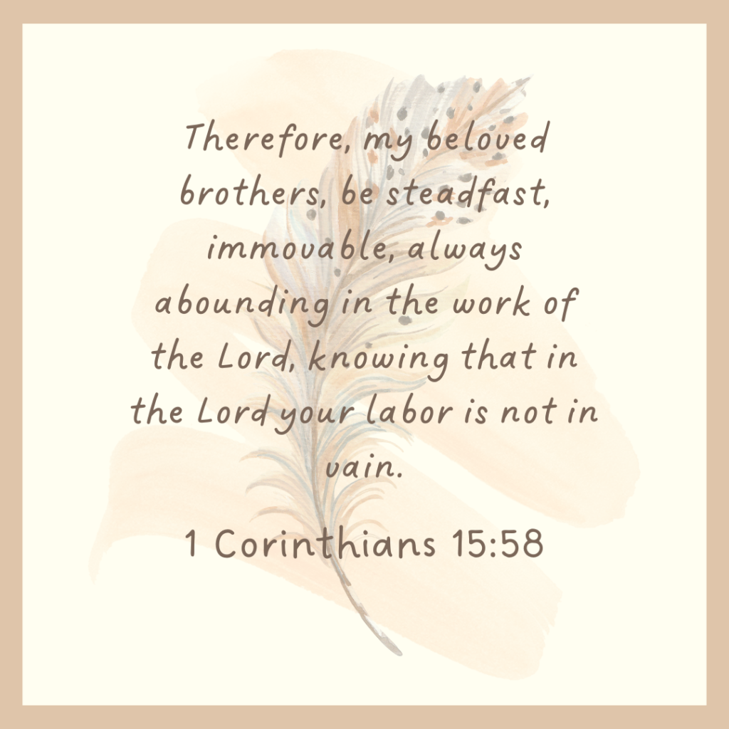 1 Corinthians 15:58