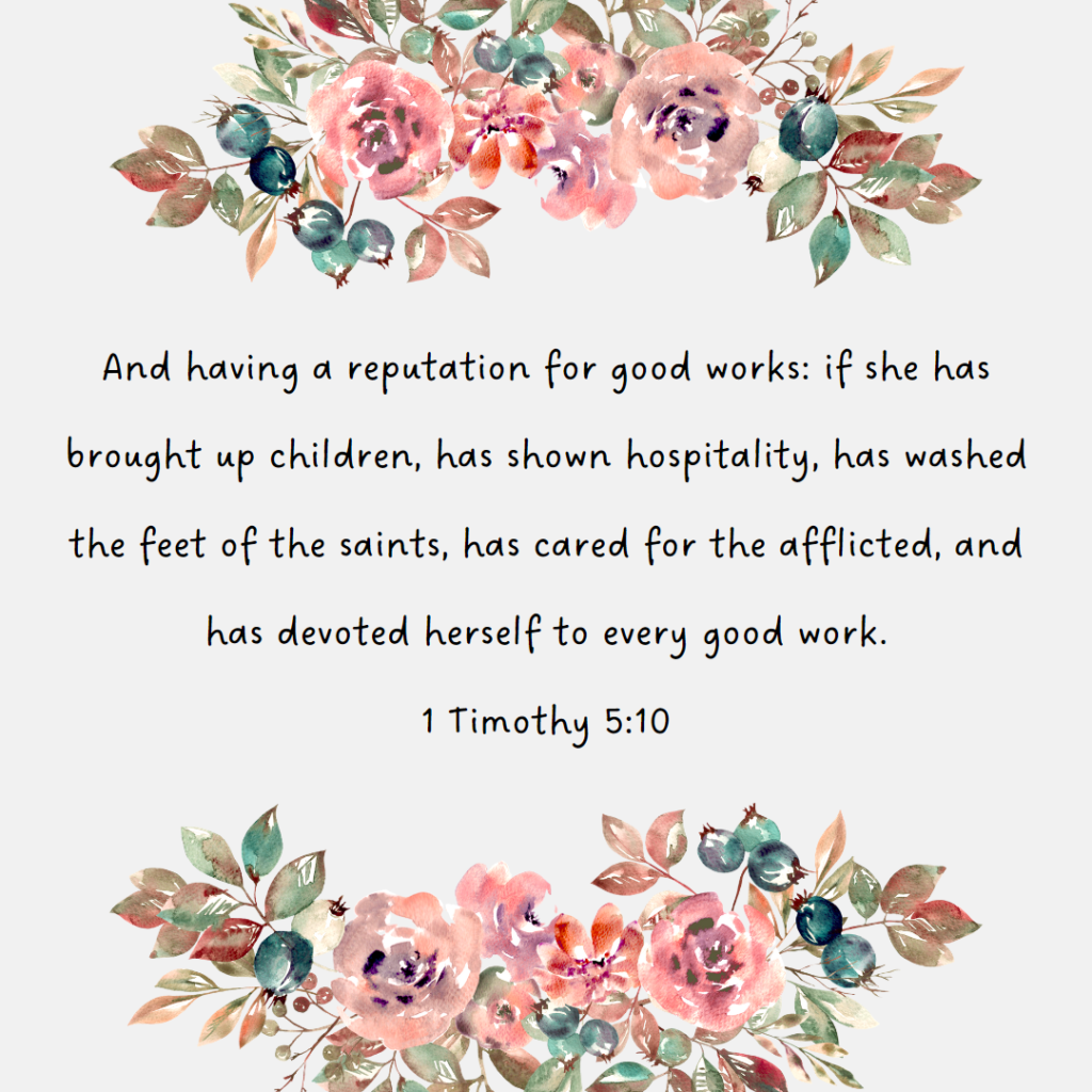 1 Timothy 5:10